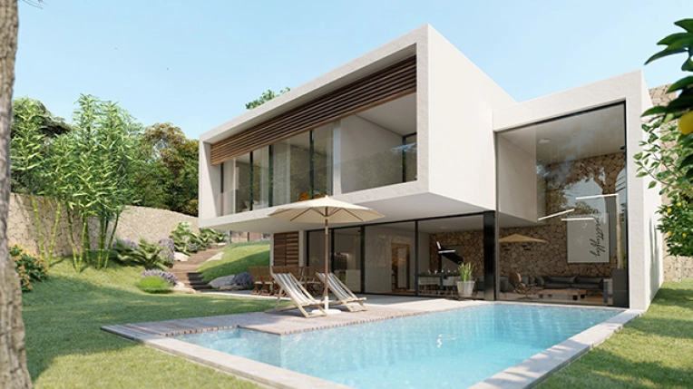 Single-Family Homes, Passive House / Eco-friendly, Farmhouse, Summer Home, Swimming Pools, New Build
