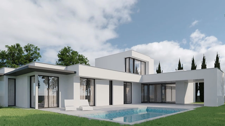 Single-Family Homes, Farmhouse, Swimming Pools, New Build, Extension
